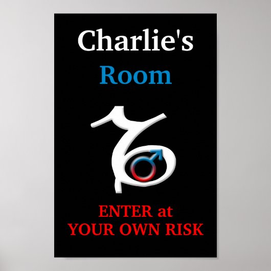 山羊座少年の部屋のポスパーソナライズされたター ポスター (正面)