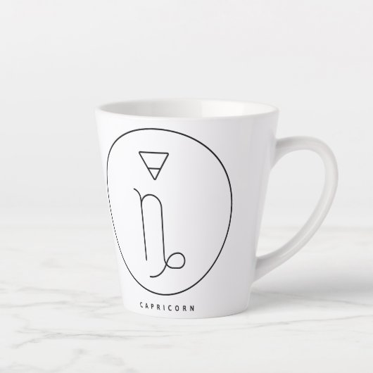 山羊座幾何学的グリフコーヒーマグ カフェラテマグ (右)