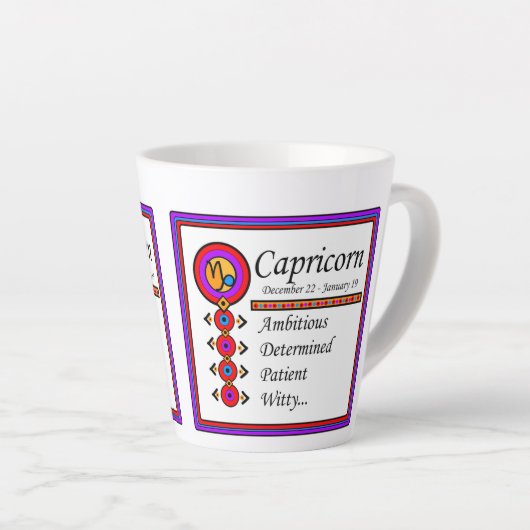 山羊座性形質デザイナーマグ カフェラテマグ (右アングル)