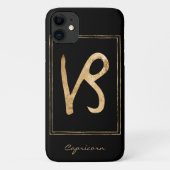 山羊座打撃金ゴールド〔占星術の〕十二宮図星占い誕生日 Case-Mate iPhoneケース (裏面)