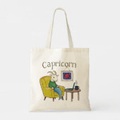 山羊座星印シーヤギ〔占星術の〕十二宮図星 トートバッグ (裏面)