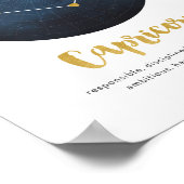 山羊座星印プリント ポスター (角)