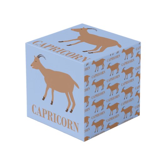 山羊座星印ヤギの写真アップロード フォトキューブ (正面アングル)