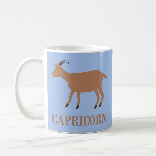 山羊座星印ヤギ コーヒーマグカップ (左)