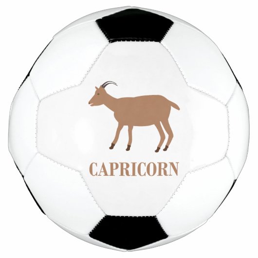 山羊座星印ヤギ サッカーボール (正面)