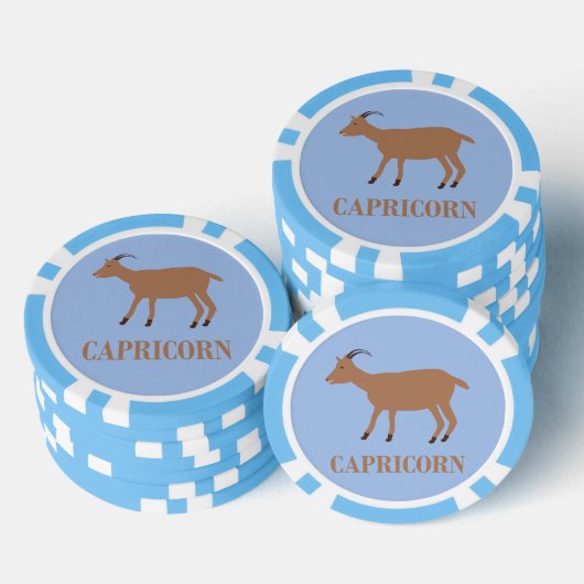 山羊座星印ヤギ ポーカーチップ (積み重ね)