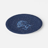 山羊座星座と星付き〔占星術の〕十二宮図サイン ペーパープレート (アングル)