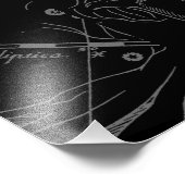 山羊座星座ヘベリアス1690オンブラック フォトプリント            (角)