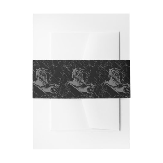 山羊座星座ヘベリアス1690オンブラック 招待状ベリーバンド (正面例)