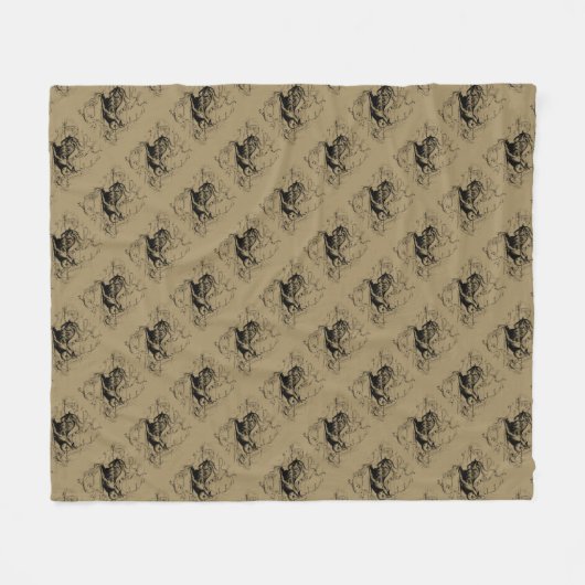 山羊座星座ヘベリアス1690上のタウペ フリースブランケット (正面(横))