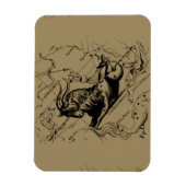 山羊座星座ヘベリアス1690上のタウペ マグネット (縦)