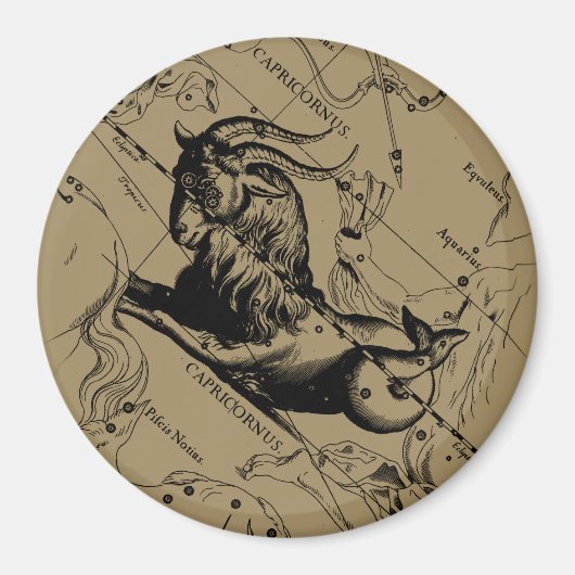 山羊座星座ヘベリアス1690上のタウペ マグネット (正面)