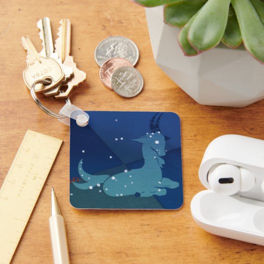 山羊座星座、ヴィンテージ〔占星術の〕十二宮図、占星術 キーホルダー (デスク)