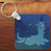 山羊座星座、ヴィンテージ〔占星術の〕十二宮図、占星術 キーホルダー (正面)