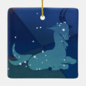 山羊座星座、ヴィンテージ〔占星術の〕十二宮図、占星術 セラミックオーナメント (裏面)