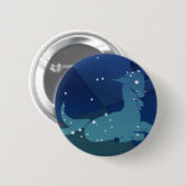 山羊座星座、ヴィンテージ〔占星術の〕十二宮図、占星術 缶バッジ (正面&裏面)