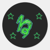 山羊座星 ラウンドシール (正面)