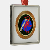 山羊座漫画〔占星術の〕十二宮図星占いデザイン メタルオーナメント (右)