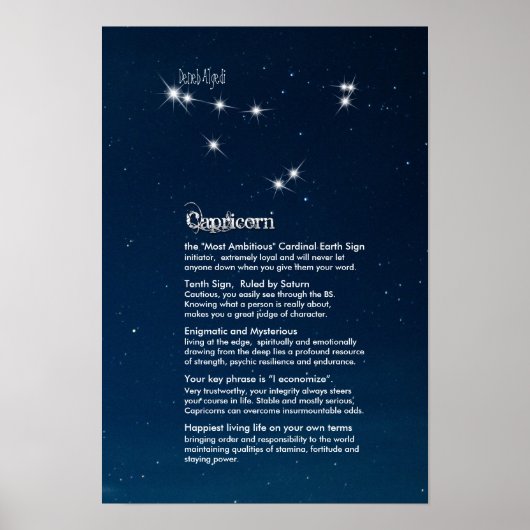 山羊座特性ポスター ポスター (正面)