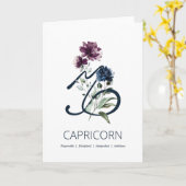 山羊座特性誕生日カード カード (黄色い花)