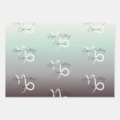 山羊座着色性誕生日 ラッピングペーパーシート (正面)