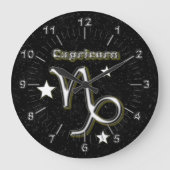山羊座記号 ラージ壁時計 (正面)