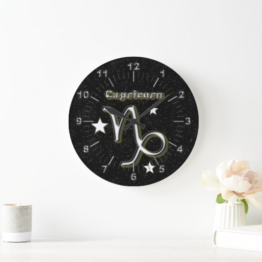 山羊座記号 ラージ壁時計 (ホーム)