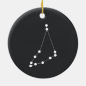 山羊座誕生フラワーパンジー〔占星術の〕十二宮図標識炭 セラミックオーナメント (裏面)