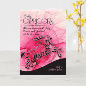 山羊座誕生日のための彼女の〔占星術の〕十二宮図星記号 カード (黄色い花)