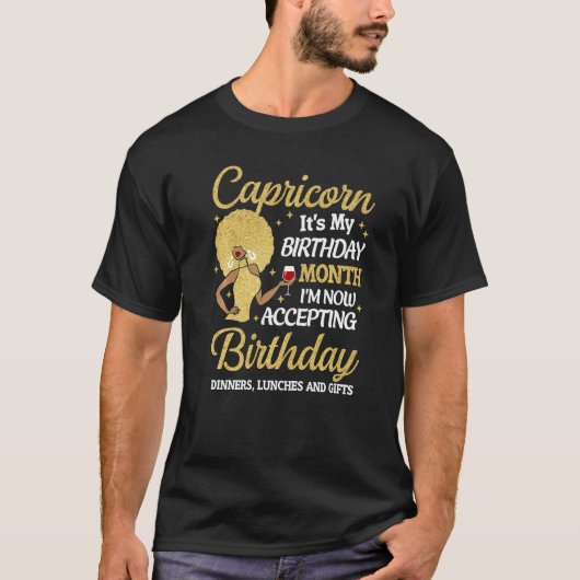 山羊座誕生日シャツWomen Black Queen Zo Tシャツ (正面)