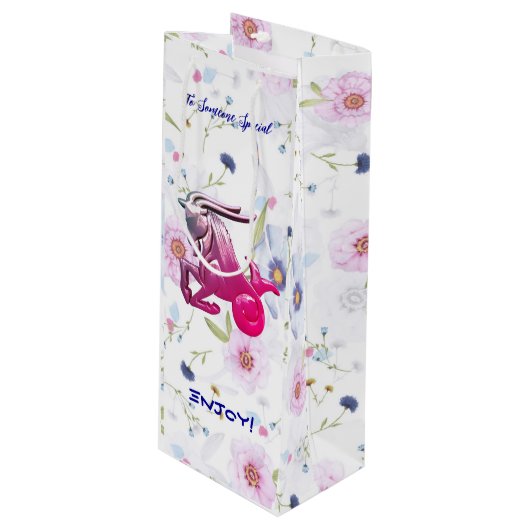 山羊座誕生日 ワインギフトバッグ (正面アングル)