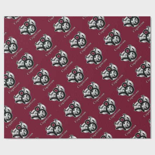 山羊座誕生標識ケルト結び目模様〔占星術の〕十二宮図紙 ラッピングペーパー (フラット)