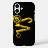 山羊座金ゴールド〔占星術の〕十二宮図標識,ブラックオニキス Case-Mate iPhoneケース (裏面)