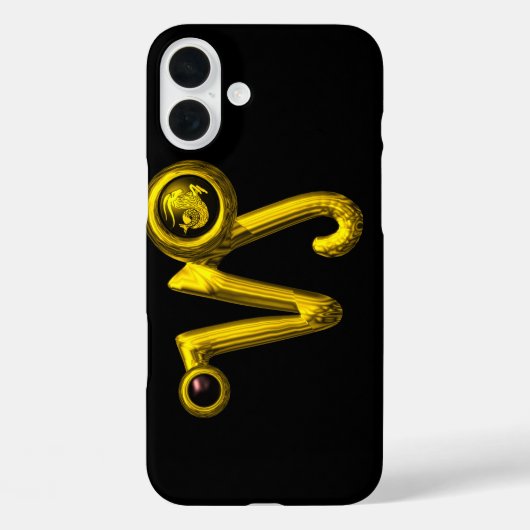 山羊座金ゴールド〔占星術の〕十二宮図標識,ブラックオニキス Case-Mate iPhoneケース (裏面)
