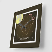 山羊座12月22日～1月20日Uhr スクエア壁時計 (傾斜)