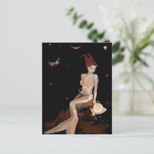 山羊座、はがき ポストカード (スタンド正面)