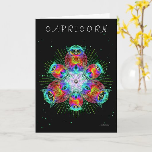 山羊座 カード (黄色い花)