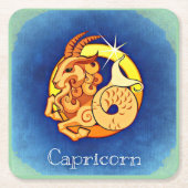 山羊座 スクエアペーパーコースター (正面)