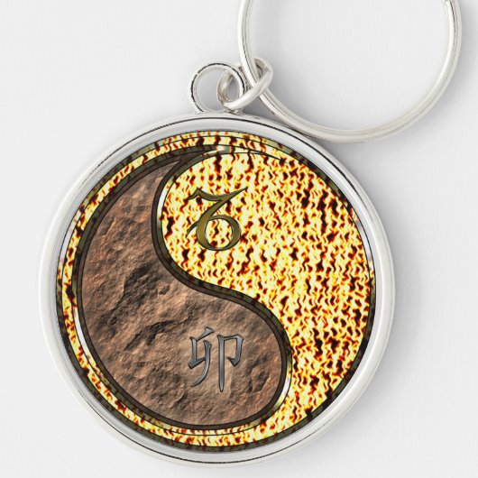 山羊座&ファイアーラビットキーチェーン キーホルダー (正面)