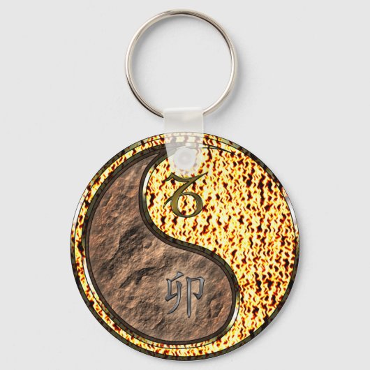 山羊座&ファイアーラビット キーホルダー (正面)