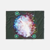 山羊座 フリースブランケット (正面(横))