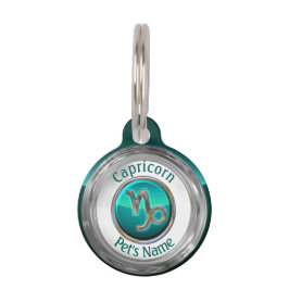 山羊座-ヤギの(占星術の)十二宮図の印 ペット　ネームタグ