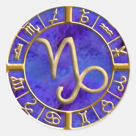 山羊座 ラウンドシール (正面)