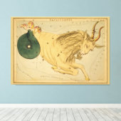 山羊座-ヴィンテージイメージの〔占星術の〕十二宮図記号 キャンバスプリント (インサイチュ (ウッドフロア))