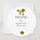 山羊座,十二星座,誕生日パーティー 招待状 (裏面)