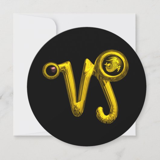 山羊座,十二星座,誕生日パーティー 招待状 (正面)