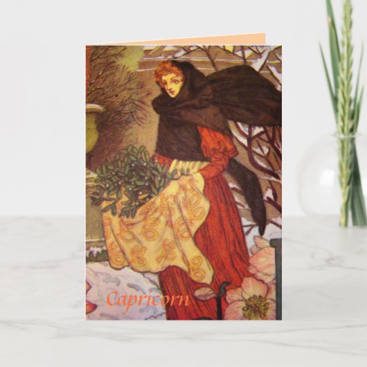 「山羊座」占星術のサインカード カード (正面)