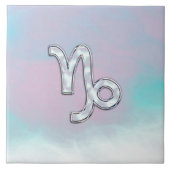 山羊座〔占星術の〕十二宮図のシンボル真珠デコールの母 タイル (正面)