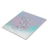 山羊座〔占星術の〕十二宮図のシンボル真珠デコールの母 タイル (側面)