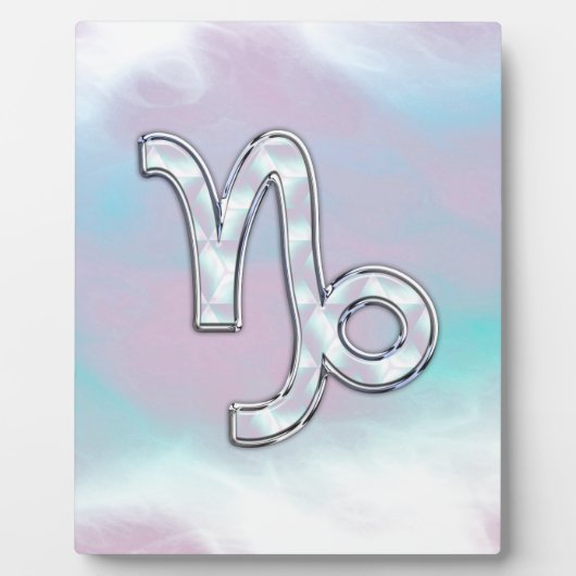 山羊座〔占星術の〕十二宮図のシンボル真珠デコールの母 フォトプラーク (正面)